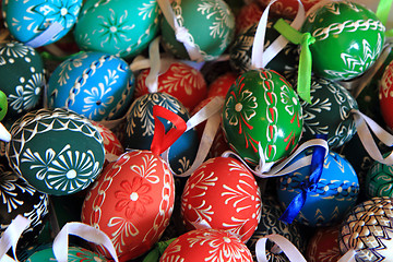 Image showing czech easter eggs background