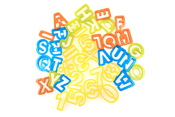 Image showing color plastic alphabet 