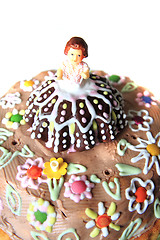 Image showing original home made birthday cake 