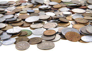 Image showing old european coins as money background