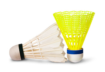 Image showing Two badminton shuttlecock