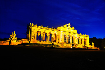 Image showing Gloriette Schonbrunn in Vienna at sunset