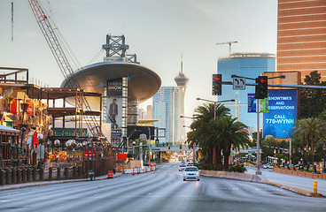 Image showing Las Vegas boulevard in the morning