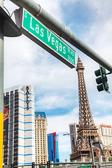 Image showing Las Vegas boulevard in the morning