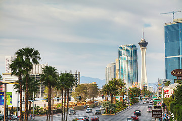 Image showing Las Vegas boulevard in the morning