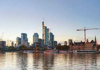 Image showing Frankfurt am Main cityscape at sunset
