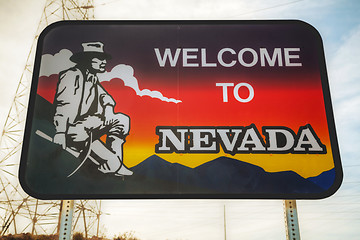 Image showing Welcome to Nevada road sign