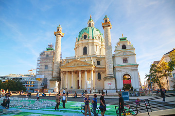 Image showing St. Charles's Church (Karlskirche) in Vienna, Austria