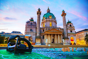 Image showing St. Charles's Church (Karlskirche) in Vienna, Austria