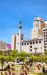 Image showing Union Square in San Francisco on a sunny day