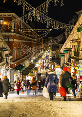 Image showing  Rialto Bridge (Ponte Di Rialto) at night