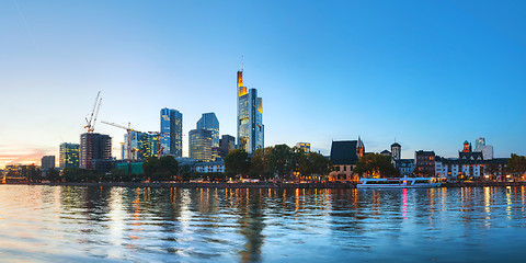 Image showing Frankfurt am Main cityscape at sunset