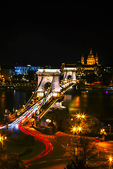 Image showing The Szechenyi Chain Bridge in Budapest