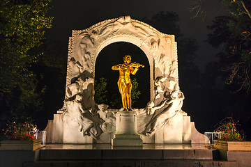 Image showing Johann Strauss statue at Stadtpark in Vienna