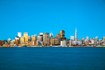 Image showing San Francisco cityscape as seen from Treasure Island