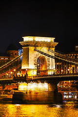 Image showing The Szechenyi Chain Bridge in Budapest