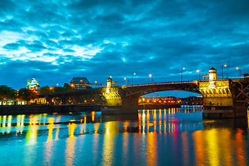 Image showing Burnside drawbridge in Portland, Oregon