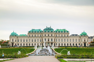 Image showing Belvedere palace in Vienna, Austria in the morning