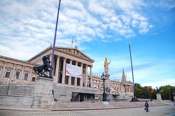 Image showing Austrian parliament building (Hohes Haus) in Vienna early in the