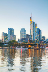 Image showing Frankfurt am Main cityscape at sunset