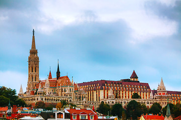 Image showing Old Budapest with St. Matthias church