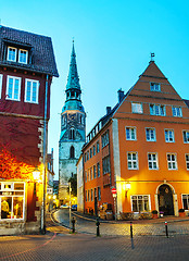 Image showing Old town of Hanover at night