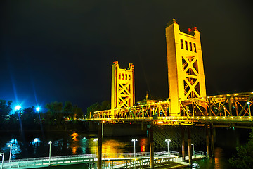 Image showing Golden Gates drawbridge in Sacramento