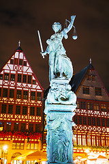 Image showing Lady Justice sculpture in Frankfurt, Germany