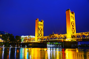 Image showing Golden Gates drawbridge in Sacramento