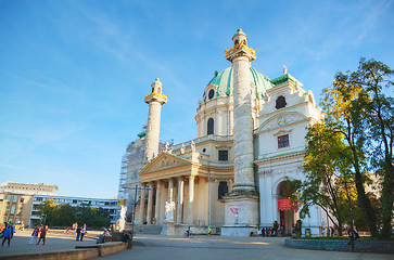 Image showing St. Charles's Church (Karlskirche) in Vienna, Austria