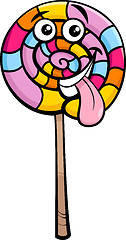 Image showing lollipop candy cartoon illustration