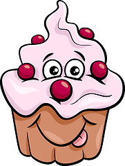 Image showing cupcake cartoon illustration
