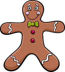 Image showing gingerbread man cartoon illustration