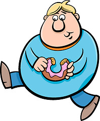 Image showing man with donut cartoon