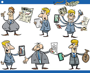 Image showing businessmen cartoon set