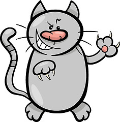 Image showing cat claws cartoon illustration