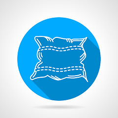 Image showing Flat round vector icon for pillow