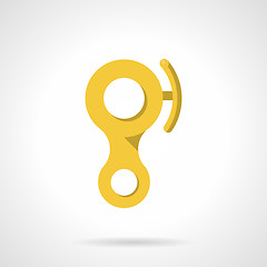 Image showing Yellow descender device flat vector icon