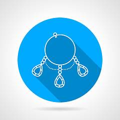 Image showing Flat round vector icon for ring necklace