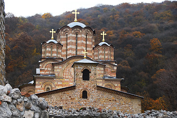 Image showing Serbian Orthodox monastery Ravanica