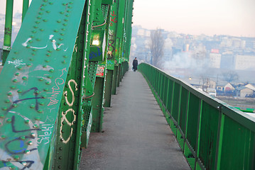 Image showing Old Sava  bridge in Belgrade