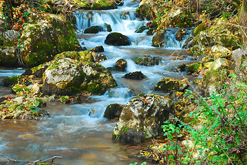 Image showing Blue waterfall