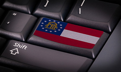 Image showing Flag on keyboard