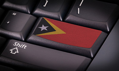 Image showing Flag on keyboard