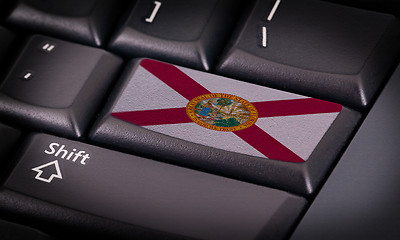 Image showing Flag on keyboard