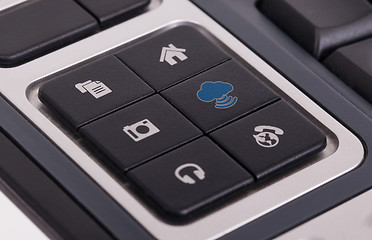 Image showing Buttons on a keyboard - Cloud