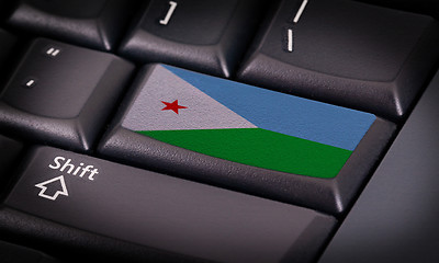 Image showing Flag on keyboard