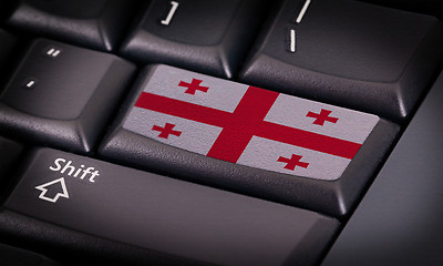 Image showing Flag on keyboard