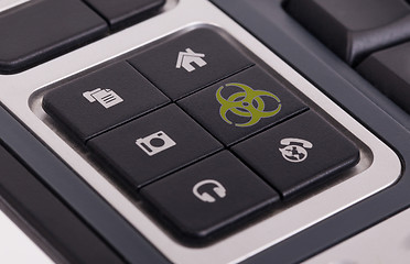 Image showing Buttons on a keyboard - Biohazard