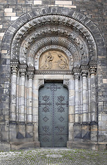 Image showing Doorway of Church of Saints Cyril and Methodius, Prague
